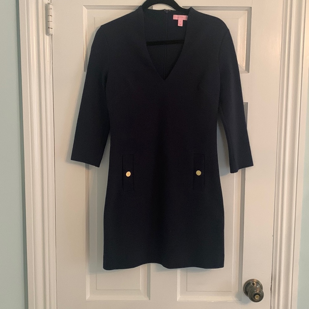 Lilly Pulitzer navy blue knit dress